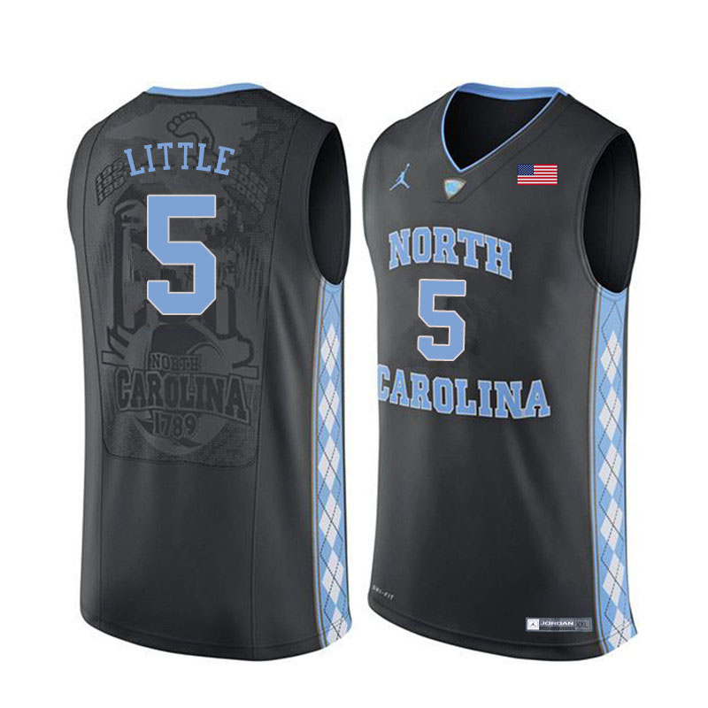 Men #5 Nassir Little North Carolina Tar Heels College Basketball Jerseys Sale-Black - Click Image to Close